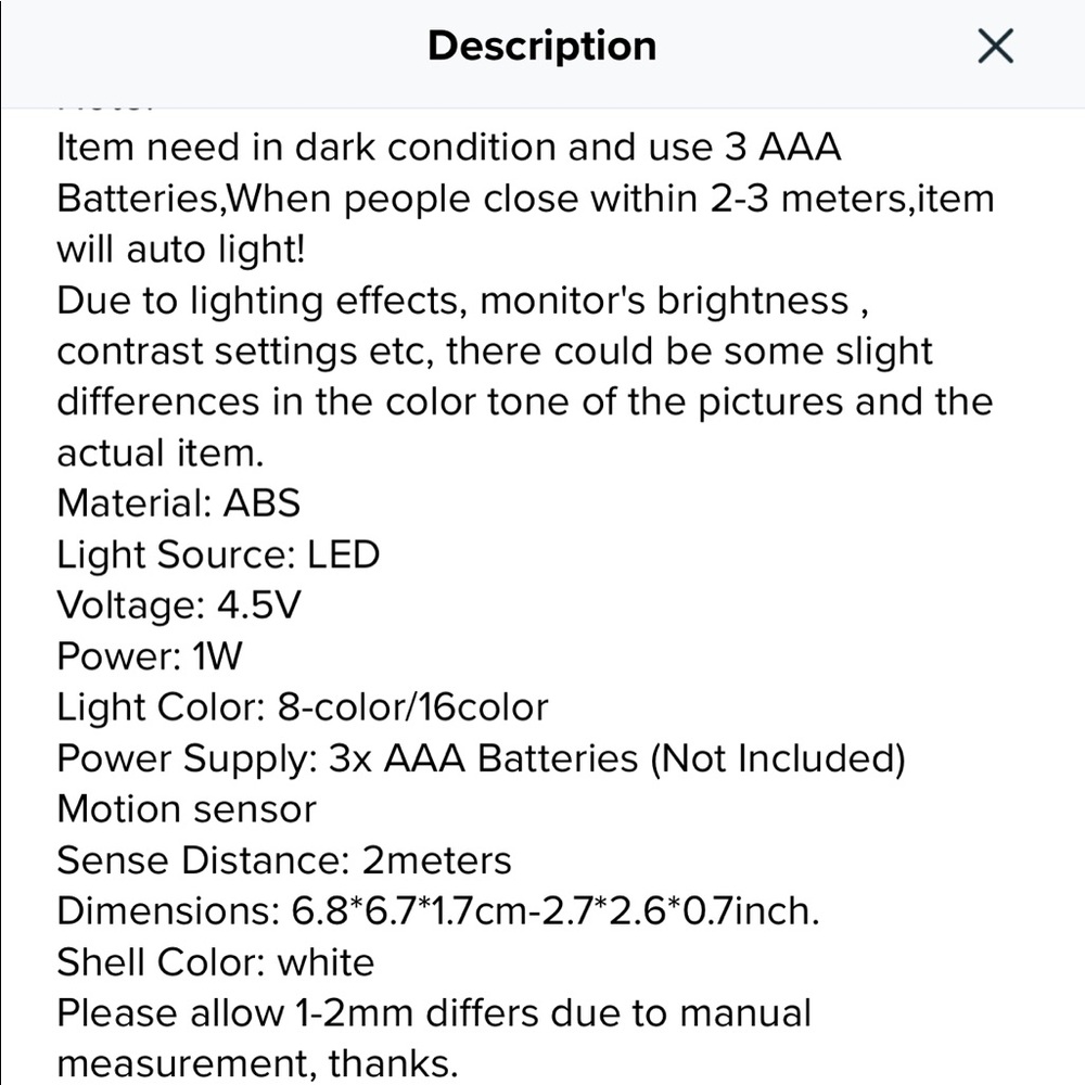 LED Sensor Night Lamp - Picture 4 of 7